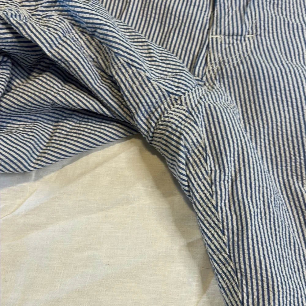 J. Crew Blue and White Board Shorts with Drawstring Waist